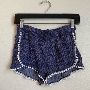 navy blue boho lounge shorts, size S/M 🧸